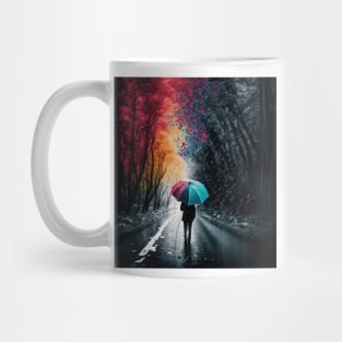 Living Life in Colour Walking in the Rain Mug